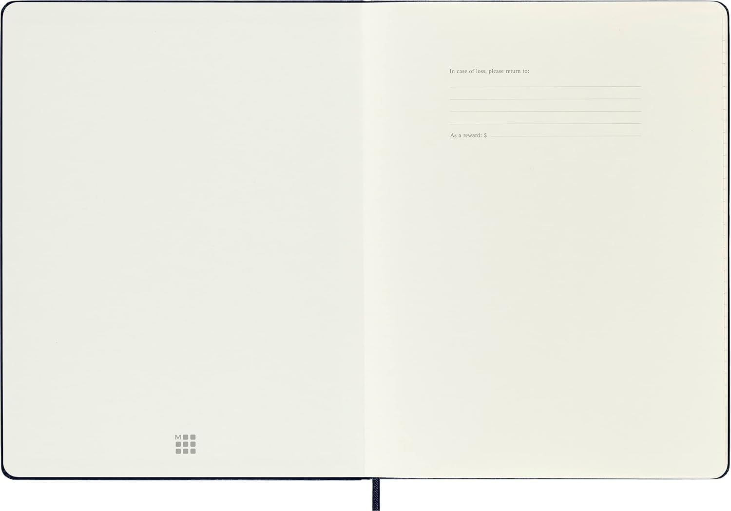 Moleskine Classic Notebook, Hard Cover, XL (7.5" x 9.5") Ruled/Lined, Sapphire Blue, 192 Pages