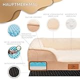 VEEL PET Premium Hundekorb orthopädisch klein – Winter Hundebett mit Zertifiziertem Memory Foam – Abnehmbarer & Waschbarer Bezug, Wasserdicht, Bequemes Hundesofa für kleine Hunde small