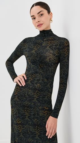 Ulla Johnson Women's Koa Jersey Ruched Front Turtleneck Dress3