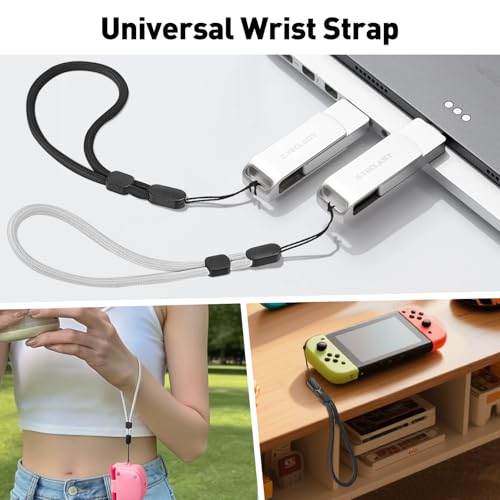 SHANSHUI Phone Lanyard, 2 Pack Adjuatble Wrist Straps Crossbody Nylon Cell Phone Leash and 2 Pack Tether Pads Compatible with iPhone & All Smartphones in Full Cover Cases — view 6