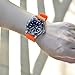 WOCCI 19mm Silicone Watch Band with Rose Gold Buckle, Soft Rubber Replacement Straps with Quick Release (Orange)