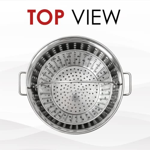 image for CONCORD Stainless Steel Stock Pot w/Steamer Basket. Cookware great for