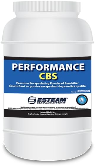 ESTEAM Performance CBS (Cleaner-Brighter-Softer) Emulsifier, Premium Encapsulating Powdered Carpet Cleaning Emulsifier for Portable Extractors and Truckmounts, 5.5 Pound Jar