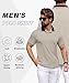 ZITY Poloshirt Herren Kurzarm Golf Polo Shirts für Herren Atmungsaktiv T Shirt Tennis Poloshirt Männer Beige XL