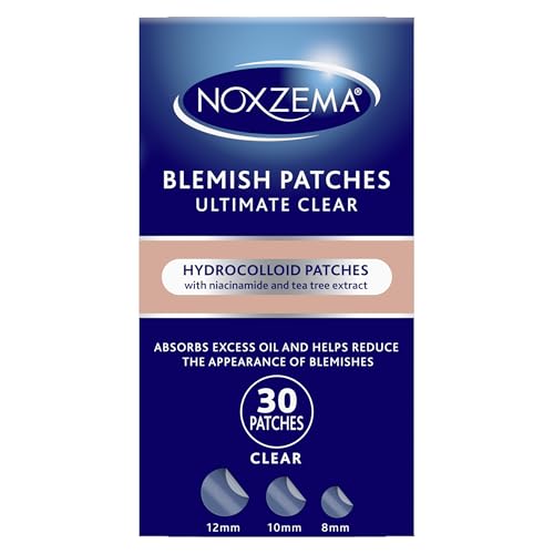 Noxzema Hydrocolloid Pimple Patches with Niacinamide & Tea Tree Extract Acne Treatment for Face Blemishes Absorbs Oil & Reduces Breakouts Dermatologist Tested 30 Count