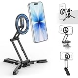 Ulanzi SK29 スマホホルダー ミニ三脚 magsafe用 三脚マウント 磁気マグネット アルミ製 フック付き 三つ関節調整 Uka&Acraクイックリリース対応 1/4インチ穴付き スマホ三脚スタンド 三脚用アダプター iPhone 17/16/15/14/13/12/自撮り棒/Uka製品に対応 折りたたみ式 軽量 コンパクト