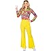W WIDMANN MILANO Party Fashion - Women's 70s Hippie Reggae Flower Power Disco Fever Mardi Gras Trousers