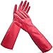 Cleanbear Rubber Latex Cleaning Gloves, 15 Inches (pink 1 pair)
