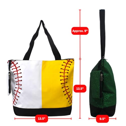 Image of NGIL Medium Top Zipper Closure Canvas Tote Bag with Attached Matching Coin Purse For Moms and Nurses