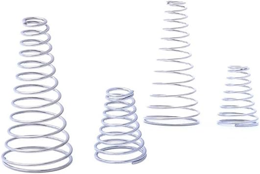 Springs Metal Springs 10pcs 304 Stainless Steel Taper Pressure Spring Wire Conical Cone Return Springs Tower Diameter 0.8mm 0.5mm 0.3mm Corrosion Resistance10pcs 0.8 * 10-18 * 20mm