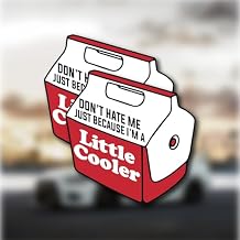 2-Pack Dont Hate Me Because Im a Little Cooler Funny Sticker 3 Inch - Inappropriate Dark Humor Decal for Adults, Offensive Meme Sticker Pack for Laptop, Water Bottle, Bumper