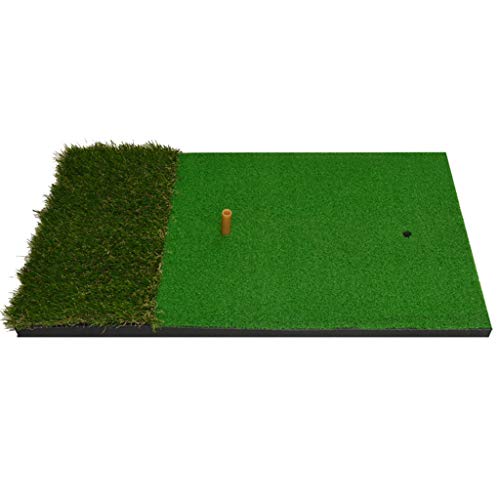 Golfübungsgeräte Golf Grasmatte Schlagen | Hinterhof - Praxismatten | Realistische Fairway Rough Golf Swing Praxis Ausbildung Putter Bälle Mat (40 × 70cm) Schlagmatten Cover