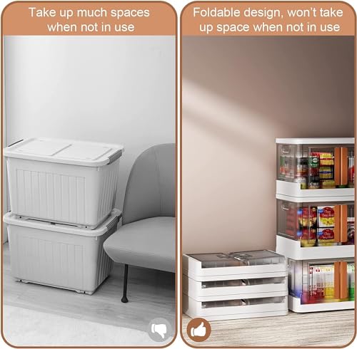 Image of Plastic Cupboard For Clothes Storage, Foldable Plastic Cupboard For Storage, Foldable Wardrobe For Kitchen Cupboard For Storage, Cupboard For Bedroom Living Room And Office (1)