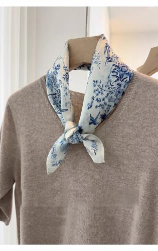 Image of ANDANTINO 100% Mulberry Silk Scarf -21 inch Square Neckerchief with Gift Packed