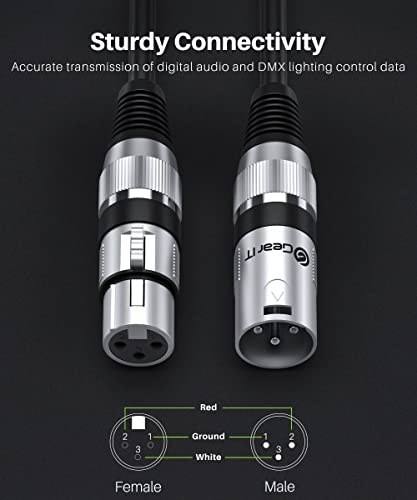 Gearit Dmx To Dmx Stage Lighting Cable (100 Feet, 2-Pack) Dmx Male To Female (Xlr Compatible) 3-Pin Balanced Shielded For Dj Led Moving Head Par Light, Mic Mixer, Recording Studio, Podcast - 100Ft #TOP4