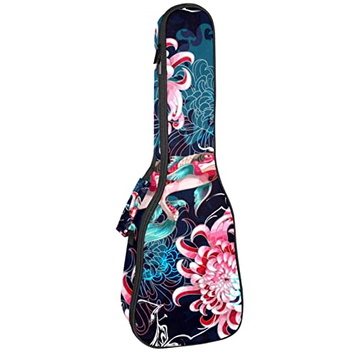 Housse ukulélé ténor imperméable et rembourrée motif poisson