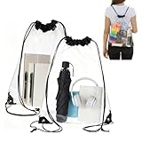 xolear 2 Piezas Transparente con Cordones, Natación(Negro)