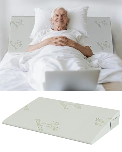 GIVANLEE Extra Wide Wedge Pillow for Acid Reflux Relief,Mattress Wedge,Inclined Mattress Elevator,Bed Wedge Pillow for Sleeping,Gerd Snoring,Post Surgery (4' Height,Twin 39'x26'x4')