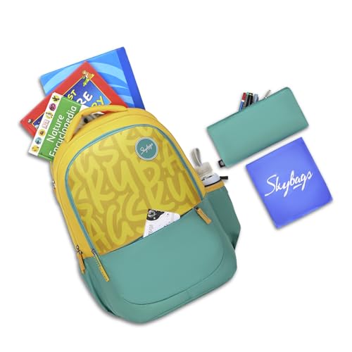 Image of Skybags Klan Plus 37L Casual Backpack for Boys & Girls with 3 Compartments & Adjustable Shoulder Strap | Quick Access Front Pocket | Pencil Pouch | Perfect for School & Travel- Unisex