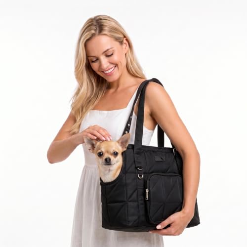 Bolsa transportadora para perros pequeños maleta de transporte negra 2