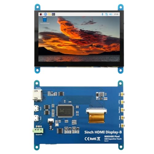 Hd IPS 広角静電容量式タッチ用 5インチ Hdmi ディスプレイ 800 * 480 3.5mm オーディオインターフェース 新しい2025 高信頼電子部品、精度、安定したパフォーマンス