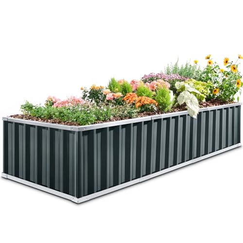 KING BIRD Galvanized Raised Garden Bed with 2 Installation Methods for DIY, 101