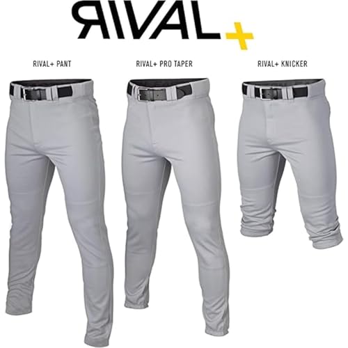Calça de beisebol Easton Rival+, cinza, adulto, PP