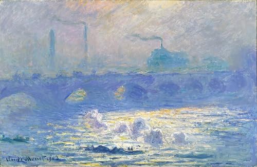 Pintura sobre lienzo de Claude Monet para decoración de salones y oficinas elegantes