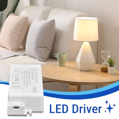 Image of 24V LED Driver 24W, Power Low Voltage Transformer 120V AC to 24V DC Converter for LED Strip Lights, Cabinet Strip Lights, LED Displays and Outdoor Lighting