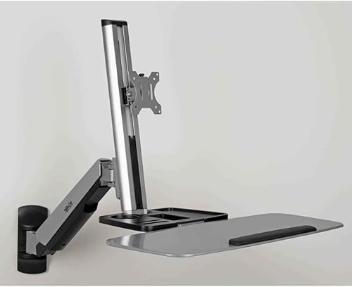 Miniatura 5 de Tripp Lite Soporte de Pared para Estación de Trabajo de Escritorio de Escritorio Ajustable en Altura de Pie (WWSS1332W), Plata