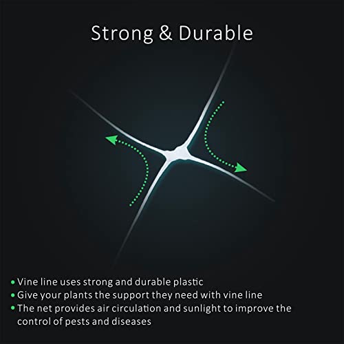 Toolazy Plastic Garden Trellis Netting Bulk Roll 79''X328' Heavy-Duty Garden Netting For Climbing Plants,Garden Melons Vegetables, Grape Racks, Hydroponic #TOP3