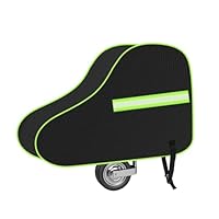 URAQT Deichselabdeckung, Universale Deichselhaube mit Grün Reflexstreifen und Klickverschluss Wetterschutz Plane 420D Deichselschutzhülle für Wohnwagen Wohnmobil und Anhängertypen