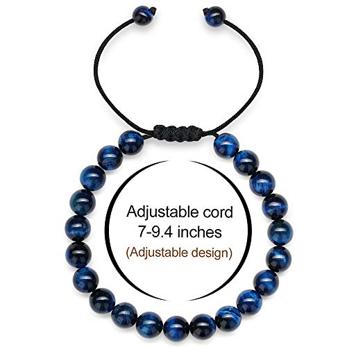 Cool Gifts For Mens,Womens Bracelet Beads, Natural Black Lava Rock Stone Mens Anxiety Bracelets, Adjustable Aromatherapy Essential Oil Diffuser Healing Bracelet Inspirational Gifts #TOP2