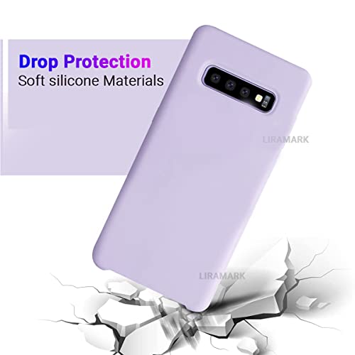 Image of LIRAMARK Liquid Silicone Soft Back Cover Case for Samsung Galaxy S10 Plus / S10+ (Lavender)