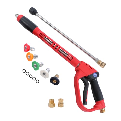 AIM Tools Pistolet de Nettoyeur Haute Pression 5000 PSI avec 5 Embouts de Buse, 16