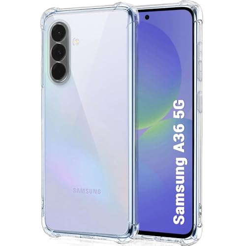 Image of TheGiftKart Transparent Crystal Clear Back Cover Case for Samsung Galaxy A36 5G | Shockproof Soft TPU Case | Cushioned Edges for Ultimate Protection Back Cover Case (TPU, Transparent)