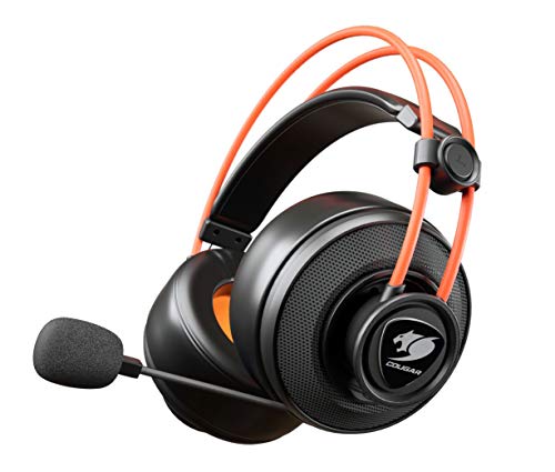 Cougar Immersa Ti Gaming Headset - Microphone And Volume Control - Lightweight- Noise Cancelling Headphone - 3.5M Phone Plug For Pc Gaming, Ps4 (3H300P40T.0001) #TOP1