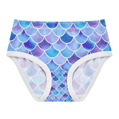 Blue Purple Mermaid Scales Toddler Girls's Underwear 2T 202c1416