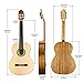 TARIO 39 Inch Fretless Classical Guitar Full Size Acoustic Guitar Spruce top Ovangkol back and sides Okoume neck laurel fingerboard