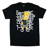 The Simpsons T-Shirt Men's Bart I Regret Nothing Short Sleeve Adult Tee (X-Large) Black