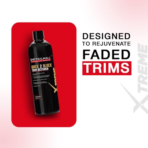 Image of Trim Restorer 500ml, Back 2 Black Trim Restorer Revitalize Faded Trims with High Performance Plastic Restorer, Deep Black Finish Long Lasting Protection Against UV Damage