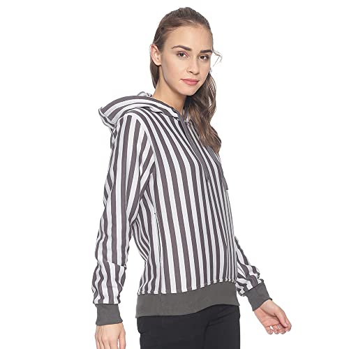 Image of Campus Sutra Women's Cotton High Neck Sweatshirt