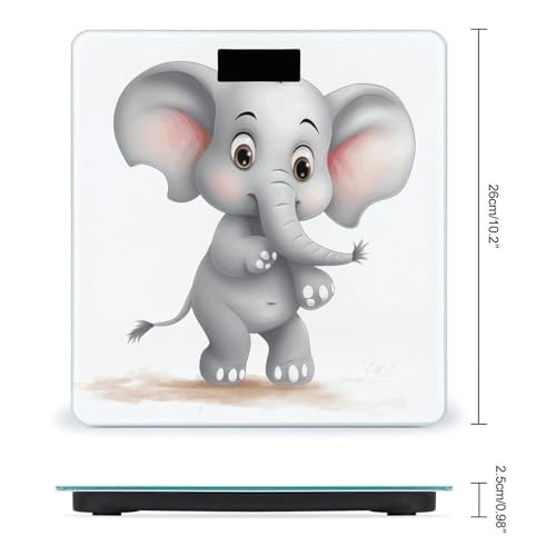 Báscula de baño digital con diseño de elefante miniatura 2