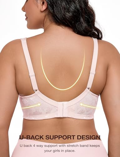 Image of Wingslove Women's Minimizer Bras Full Coverage Wirefree Comfort Plus Size Bra Large Bust Non Padded
