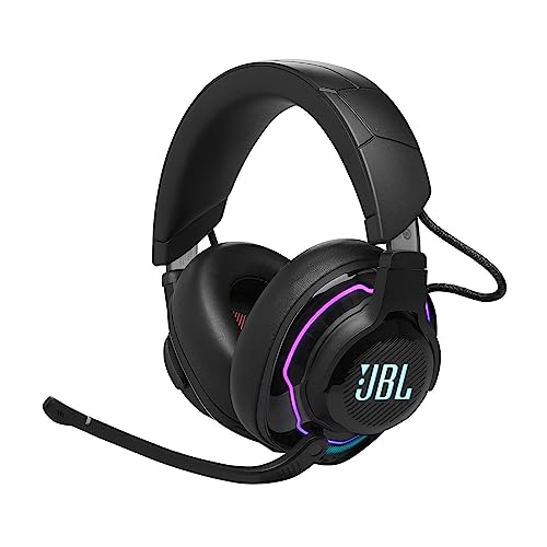 JBL Quantum 910 Wireless Bluetooth Gaming Headset with Noise-Cancelling Technology, Play and Charge Features and Boom Microphone, Black
