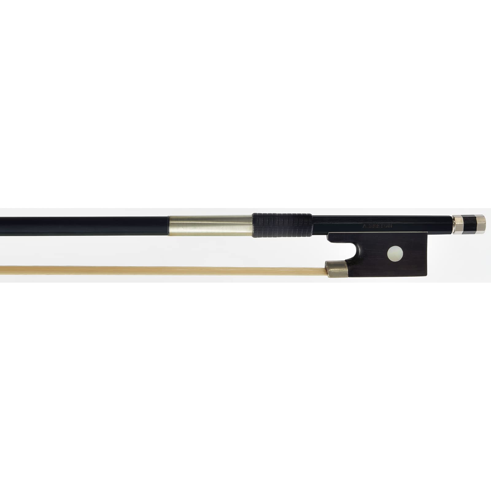 AB-110BK Brazilwood Student Violin Bow - 4/4 Size - Black