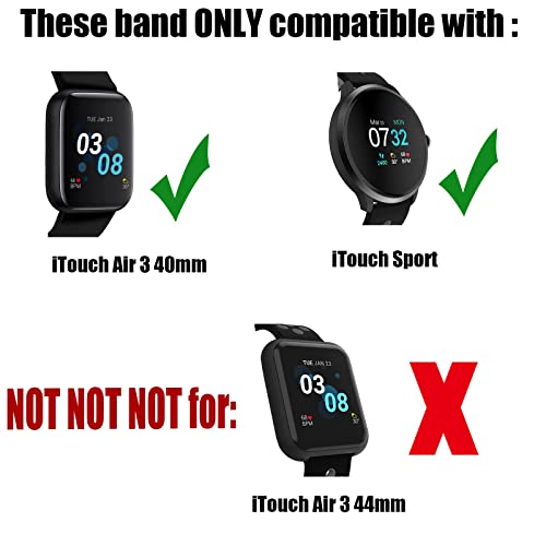 Correas de silicona 20mm compatibles con ITouch Air 3 40mm miniatura 3