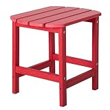 Adirondack Side Table, Outdoor Side Table Weather Resistant HDPE Small Patio Table for Indoor Outdoo