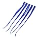 TOOGOO(R) 5 Pcs Colored Clip-on In Hair Extensions Straight Wigs Hairpieces 25 Inch Long - Dark Blue
