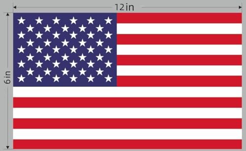 Image of Large American Flag Decal 2pcs USA Flag Decal Sticker Car Stickers for Cars /Trucks - Support US Military (12 X 6 Inch